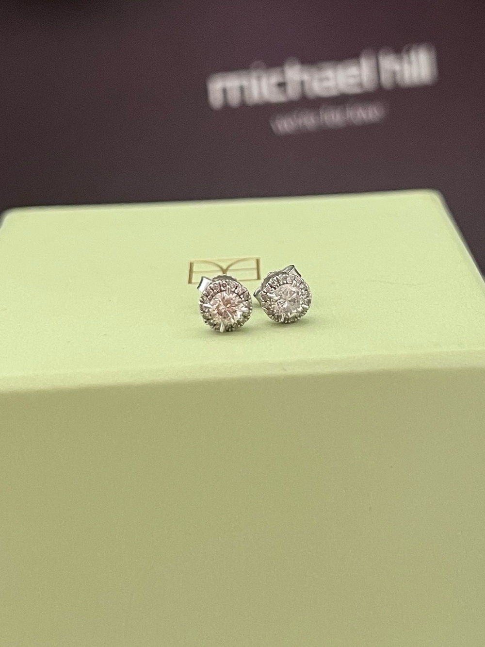 NEW White Gold & Natural Diamond Stud Earrings from Michael Hill, .50 cttw - Picture 13 of 17